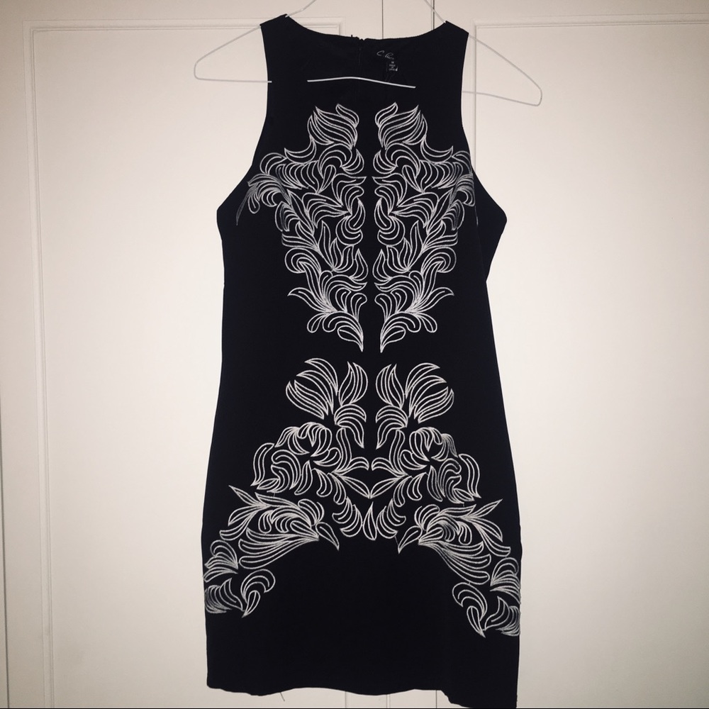 C. Luce Embroidered Cocktail Dress